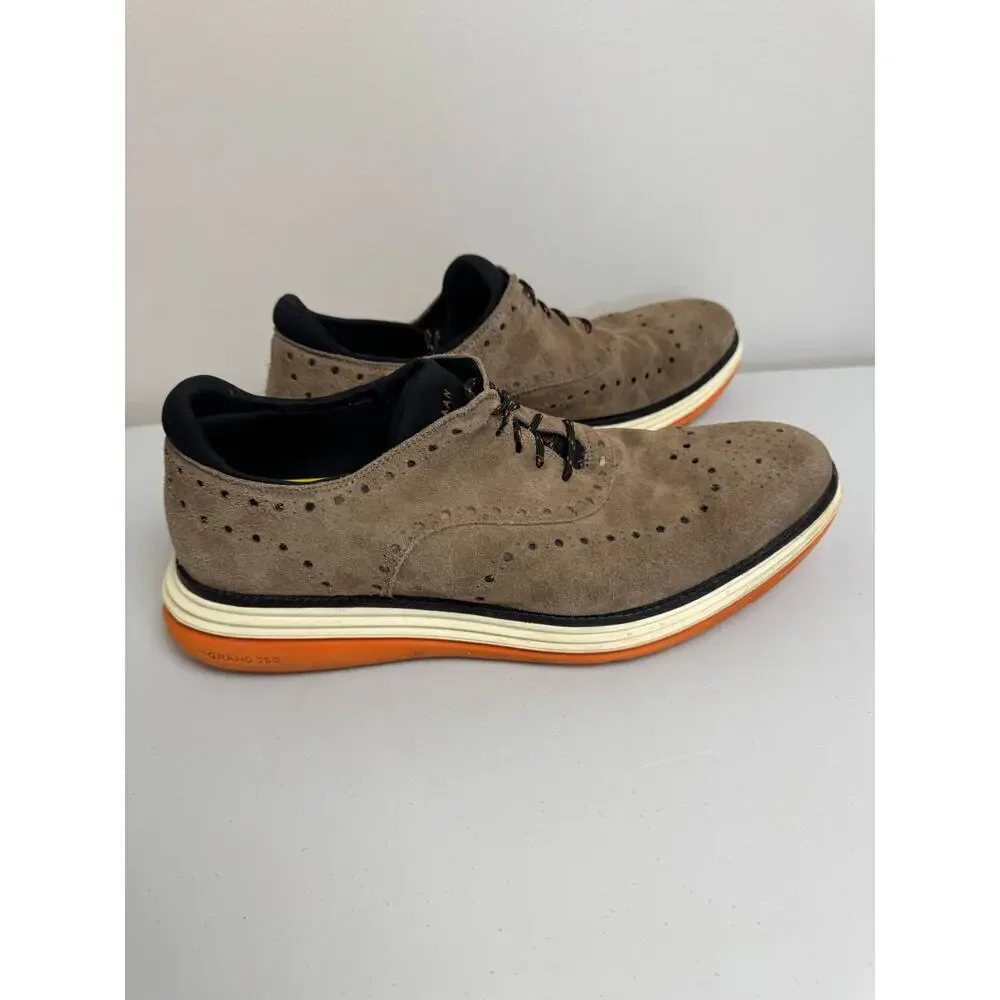 COLE HAAN ORIGINALGRAND ULTRA WING OX BROWN NUBUCK C32069 US SIZE 11 1/2M SHOE